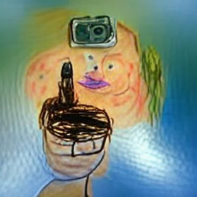 you're  an artist and this is you in a self portrait