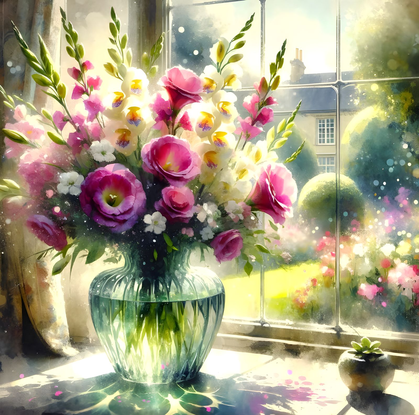 Lisianthus & Orchids  by @Joanna7