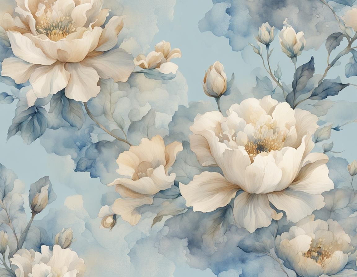A very soft, delicate and faded watercolor image of beige vi...