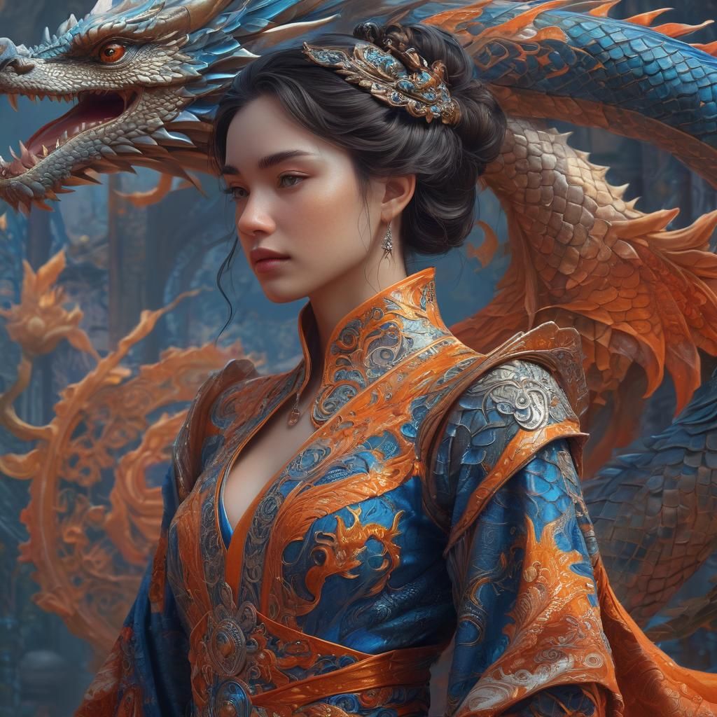 lady with a dragon