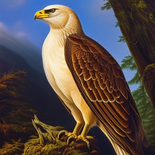 American Bald Eagle on a Branch – Canvas Art Plus