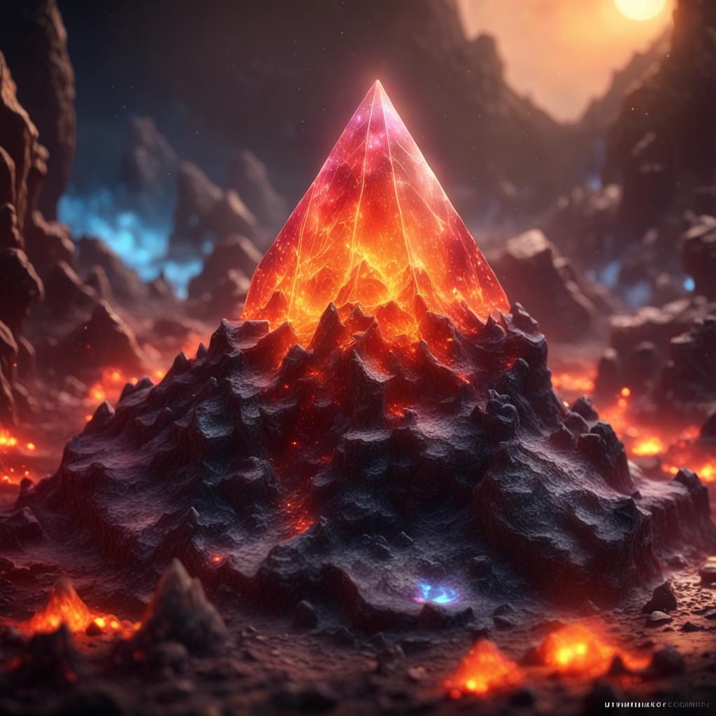 Crystal of lava - AI Generated Artwork - NightCafe Creator