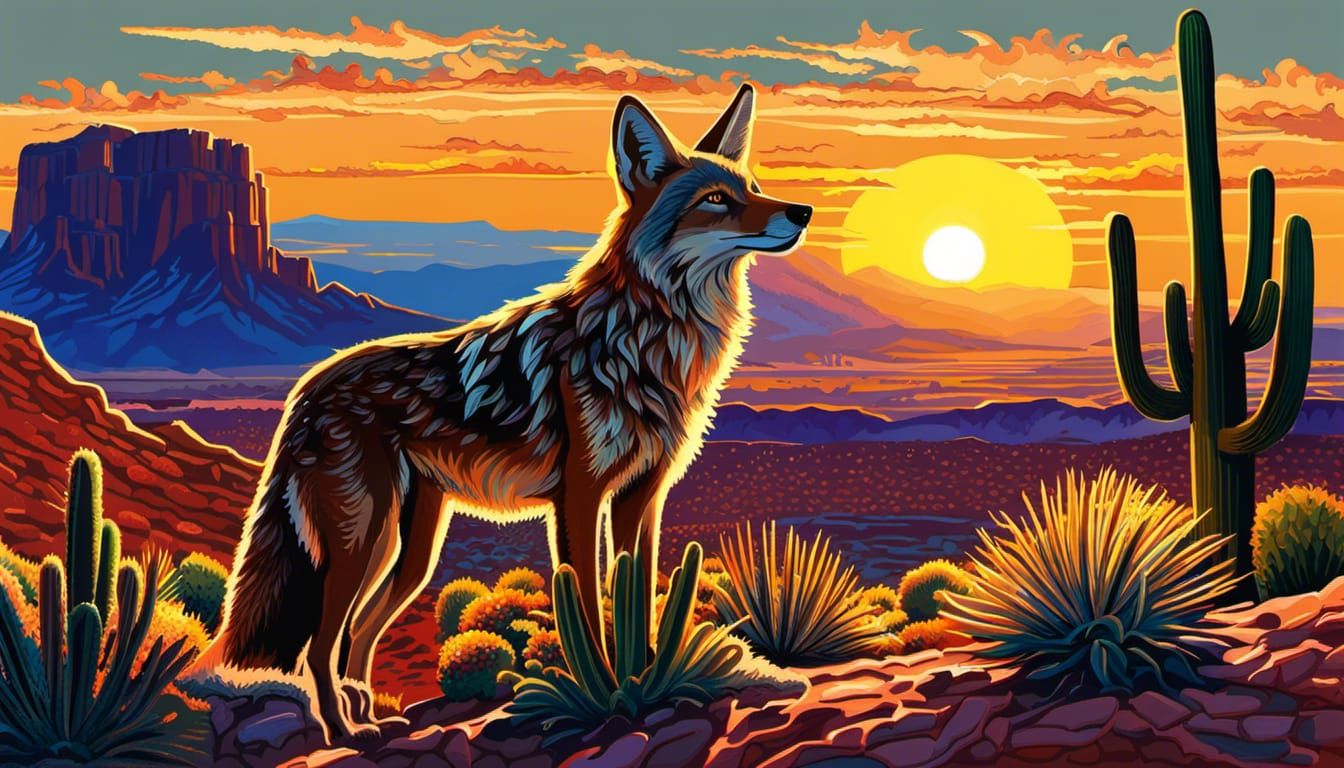 Coyote Sunset