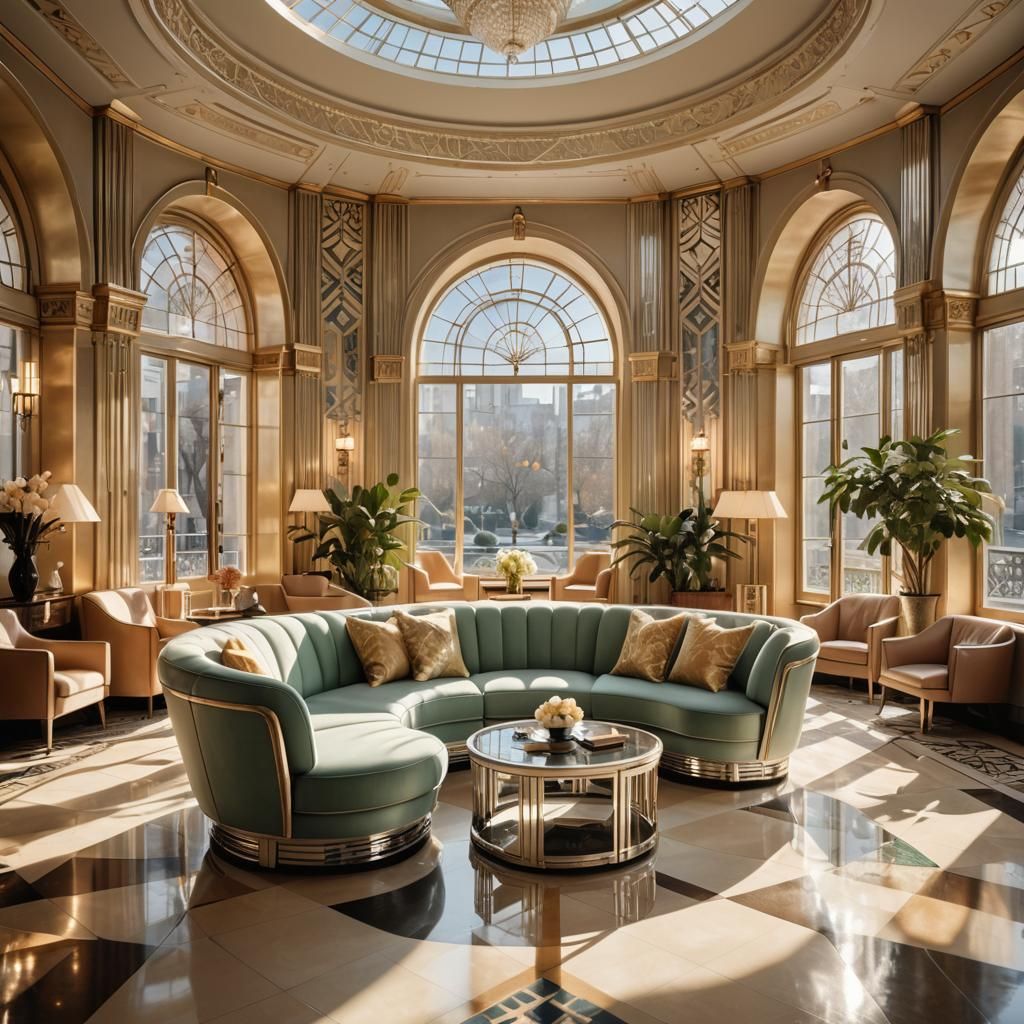 Art Deco Architecture and Design Sofa  by @Forward