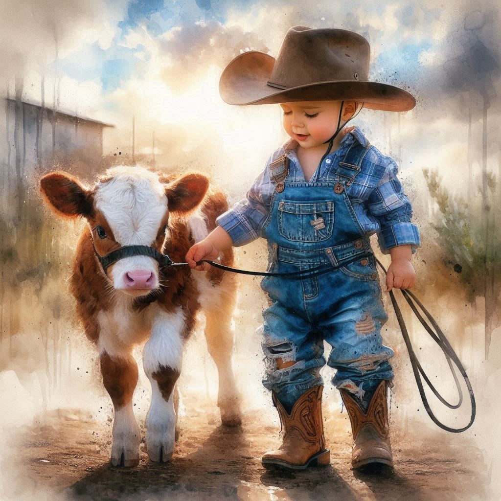 Boy with Calf