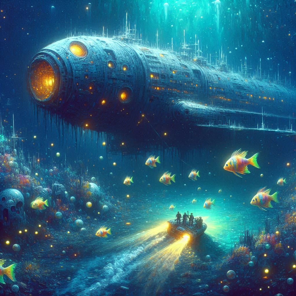 In the bottom of the ocean