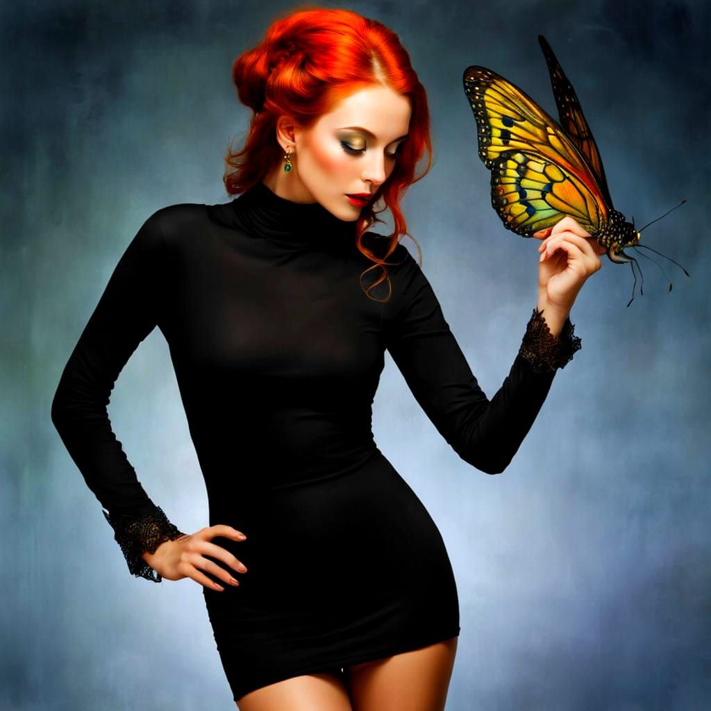 Medieval Ladies with Whimsical Creatures in Vibrant Colors