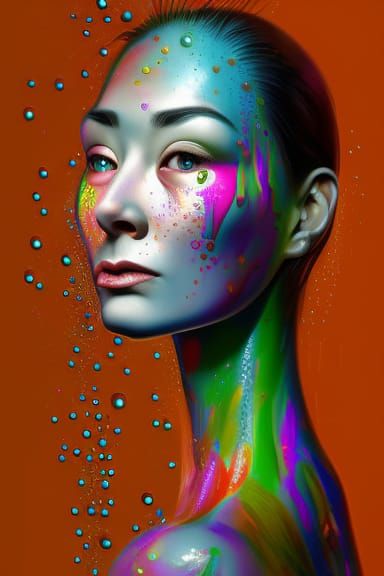 Paint Splatter Portrait