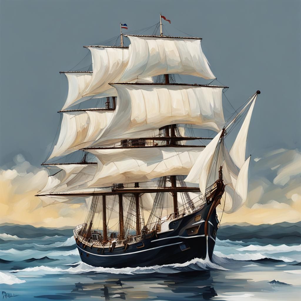  sailing ship   by @toye