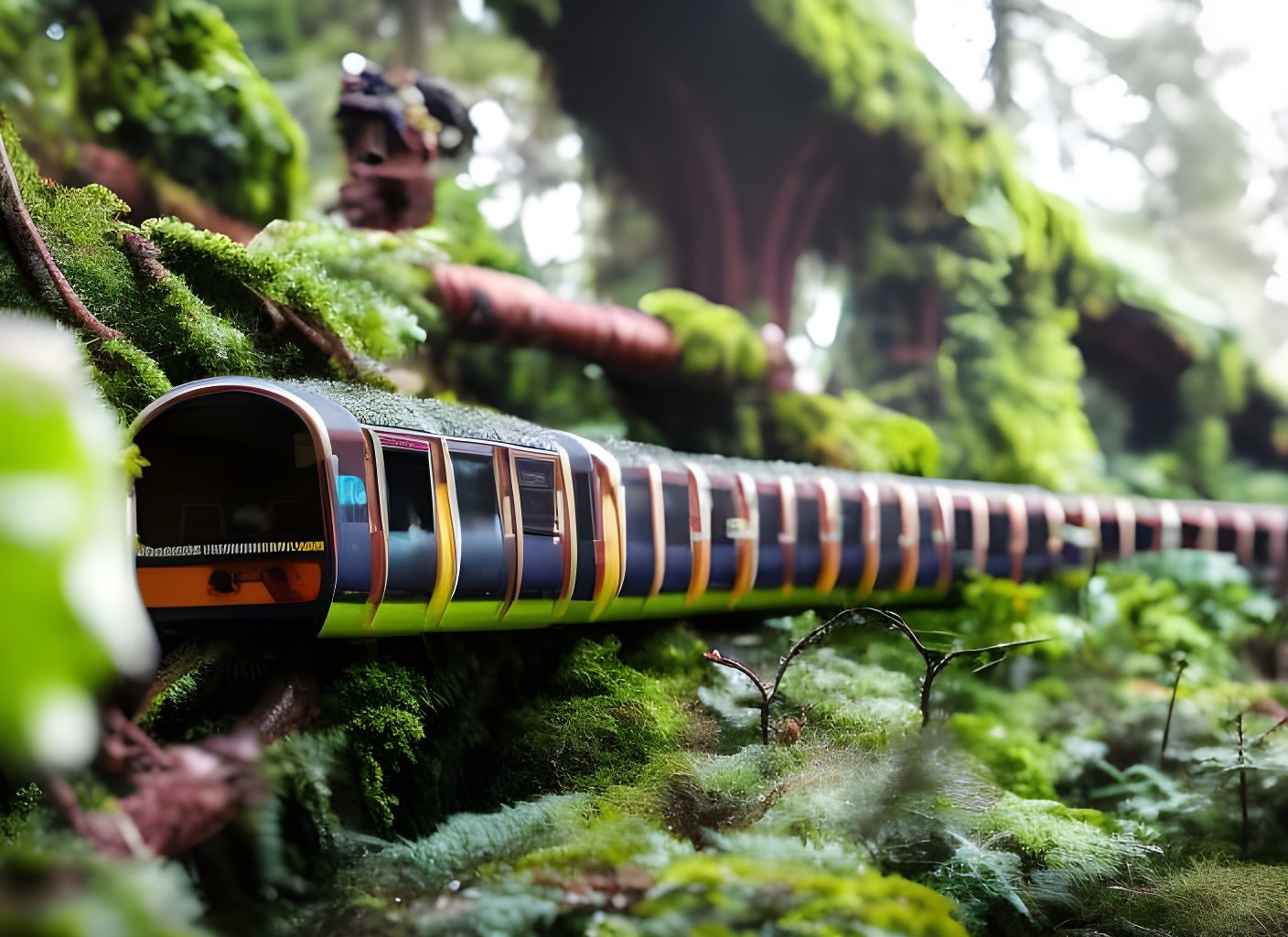 Post apocalyptic Monorail  by @Narolinus