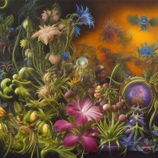 1/3 fill, golden-halo parade of plants!!! Rodney Matthews Gu...
