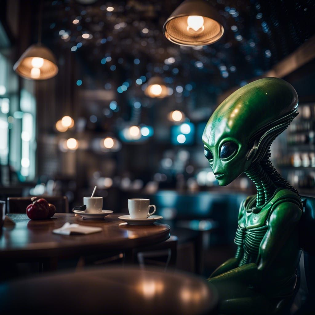 Café at the end of the universe and the room is full of aliens AI