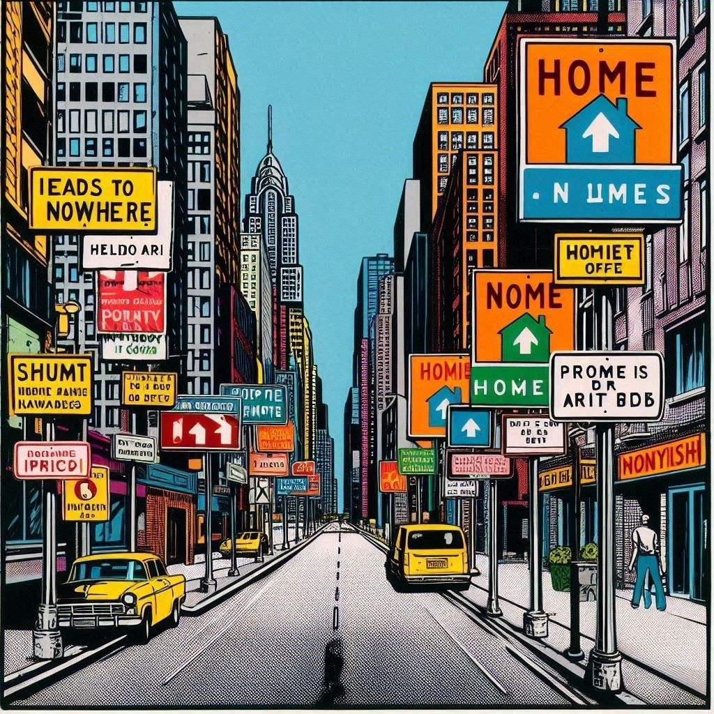 the signs in the city that promise a home but lead to nowher...