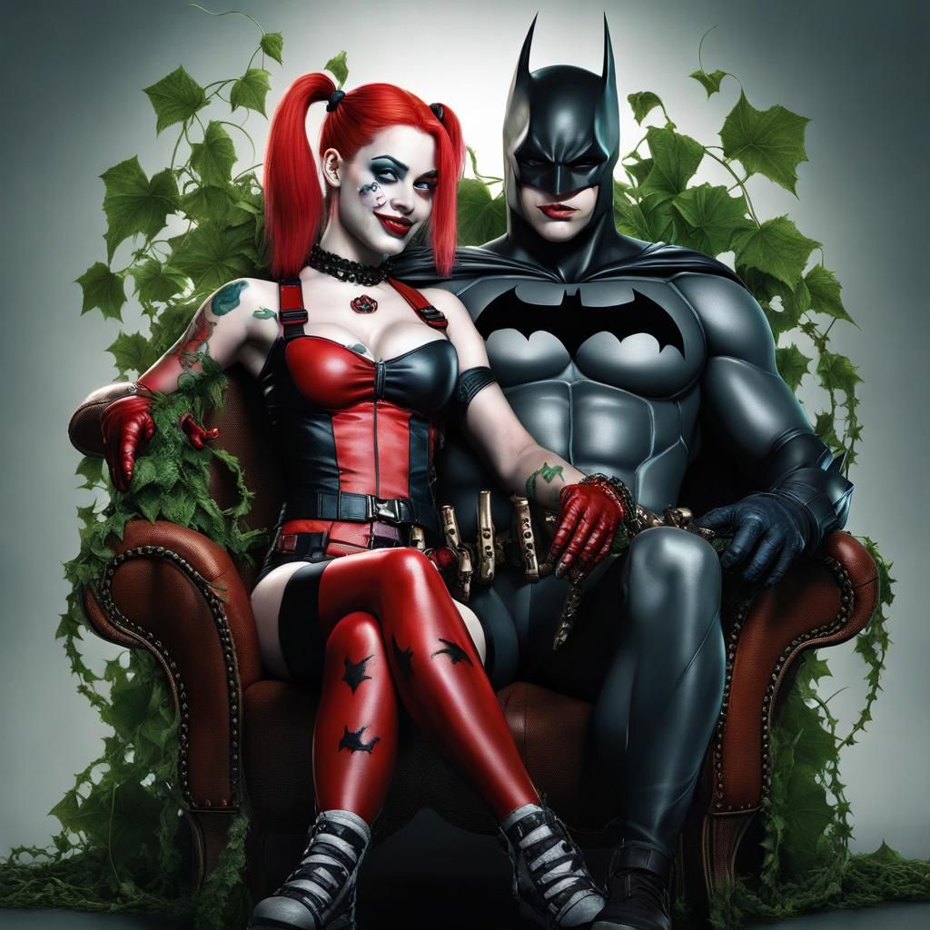 Harley Quinn and Batman - AI Generated Artwork - NightCafe Creator