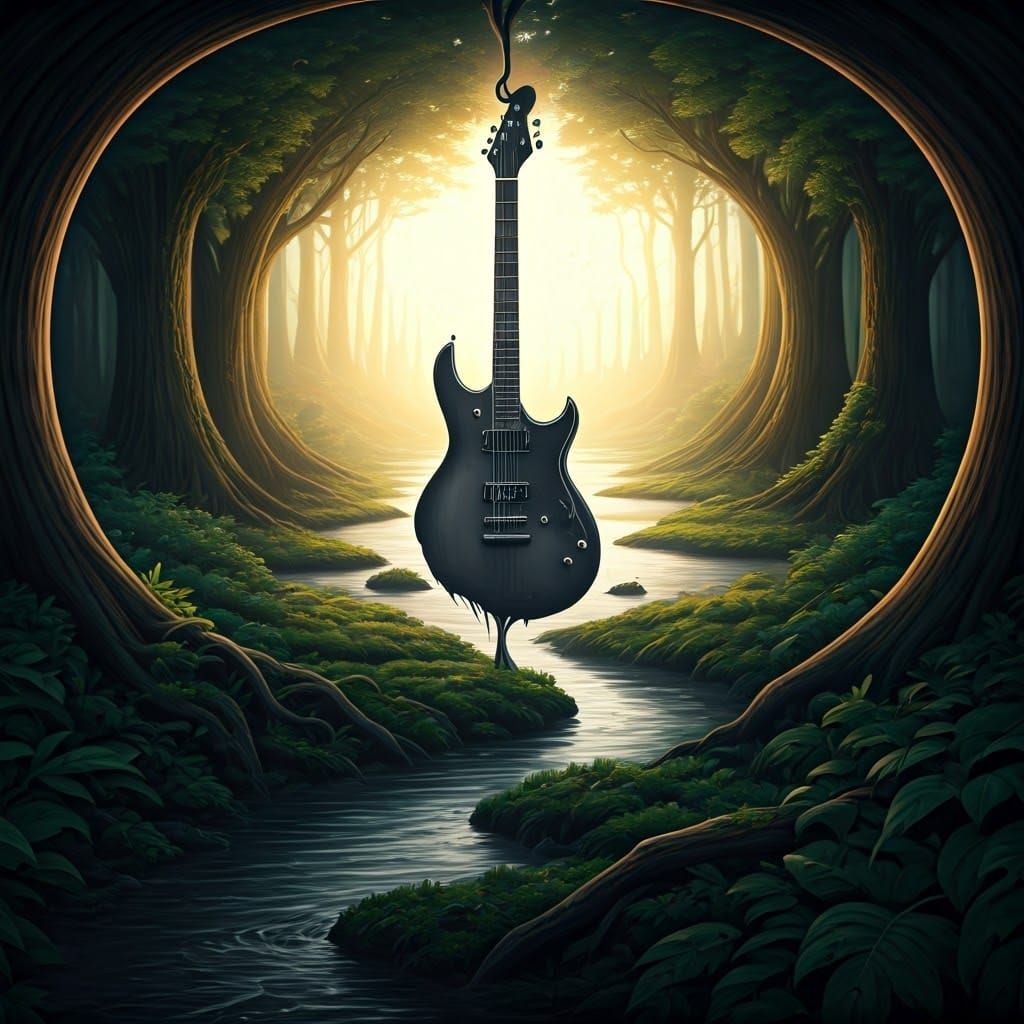 Surreal Guitar Rivers: Music Meets Nature