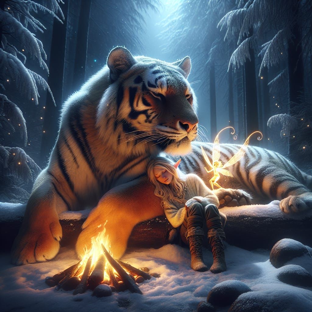 A cold winter's night.  by @Lady Anne