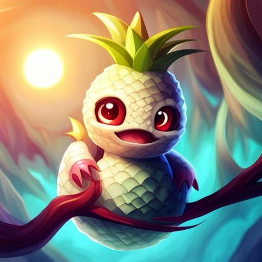 Pineapple Pokemon - AI Generated Artwork - NightCafe Creator