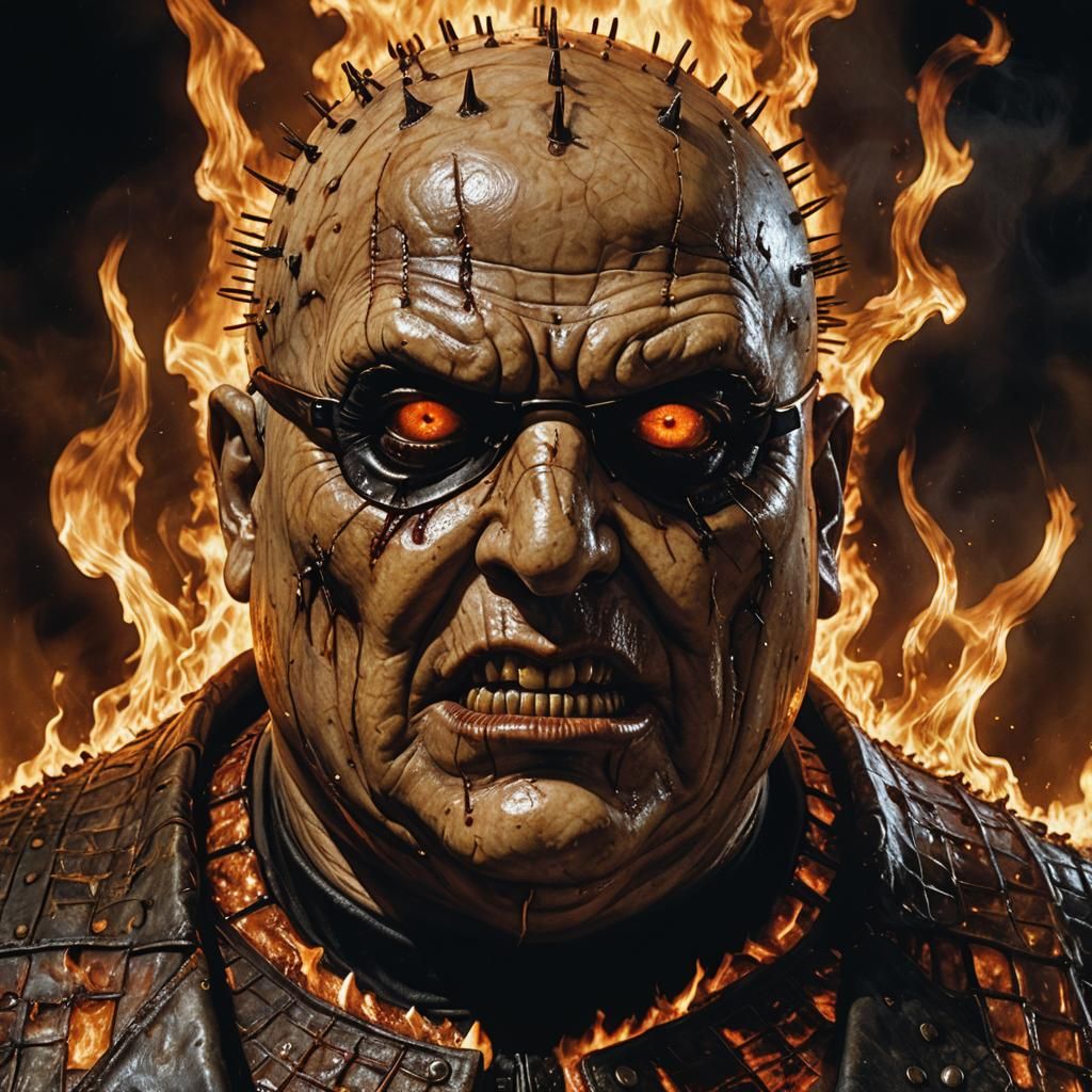 Hyperrealistic Cenobite, "Butterball", from the movie "Hellb...