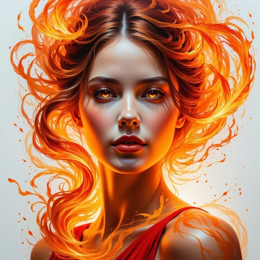 <lora:Made from Fire:1.0>; create alcahol inks and pen illustrations; art; 8k; High-resolution, hyperrealistic photograph of realistic flame...