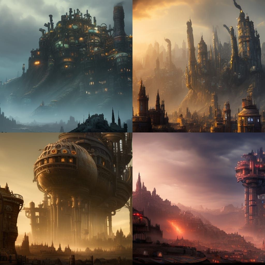 Mortal Engines Traction Cities AI Generated Artwork NightCafe Creator