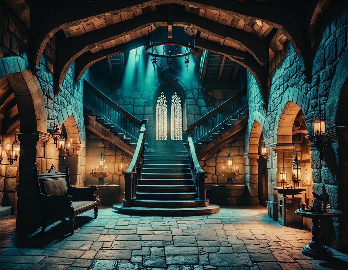Fantasy Medieval foyer  by @ShikoNero
