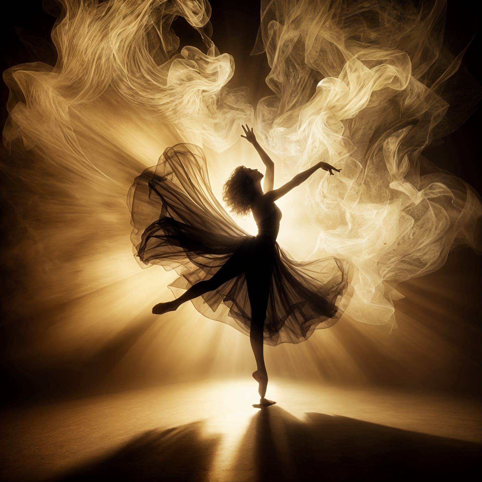 Golden Dancer Silhouette