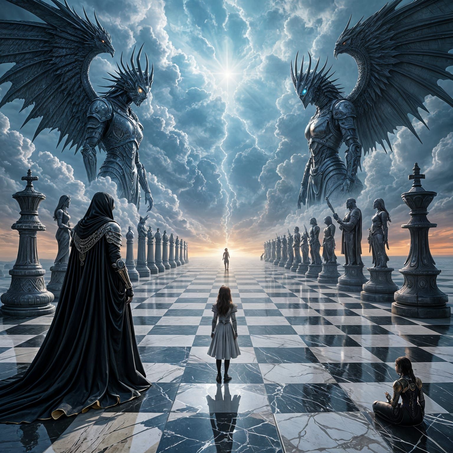 "Chessboard of the Gods"

In the endless void, where the sky and the earth merge into one, there is a ...  by @Zhopen