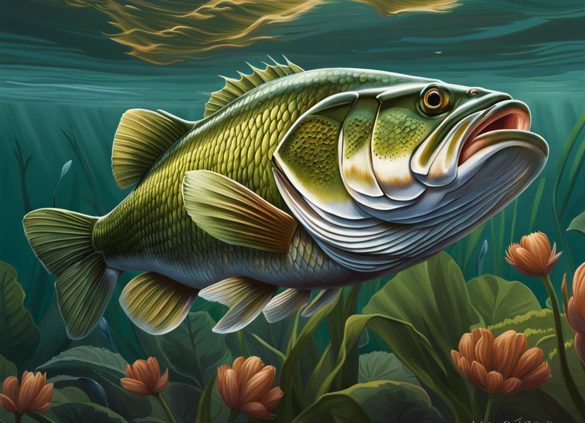 Largemouth bass - AI Generated Artwork - NightCafe Creator