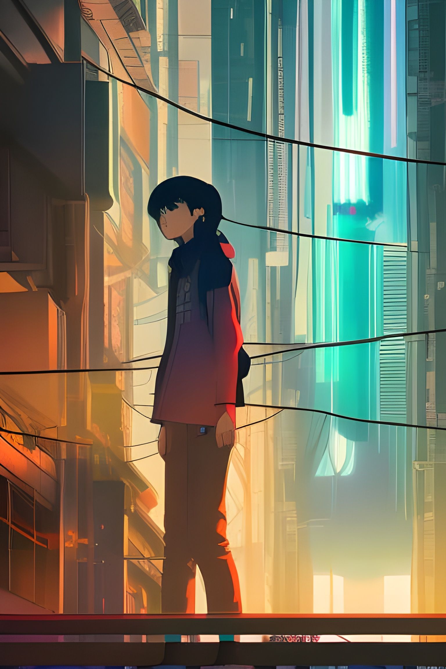 Cyberpunk Homelife Studio Ghibli, Anime Key Visual, by Makoto Shinkai ...