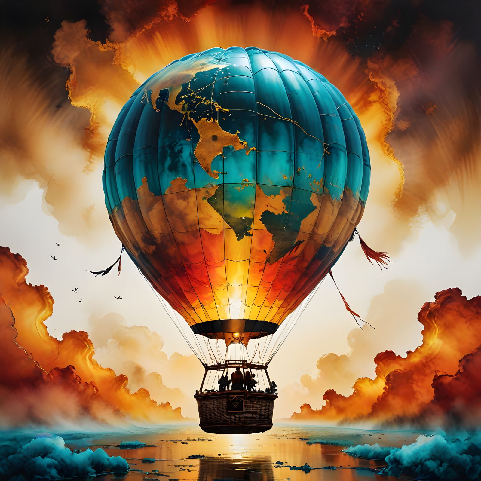 romantic balloon ride  by @EB