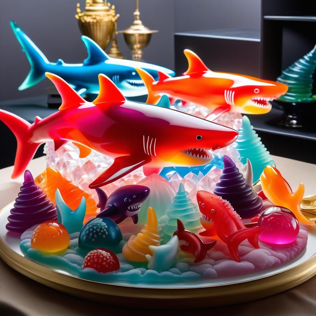 Shark jelly sculptures  by @Kalpine