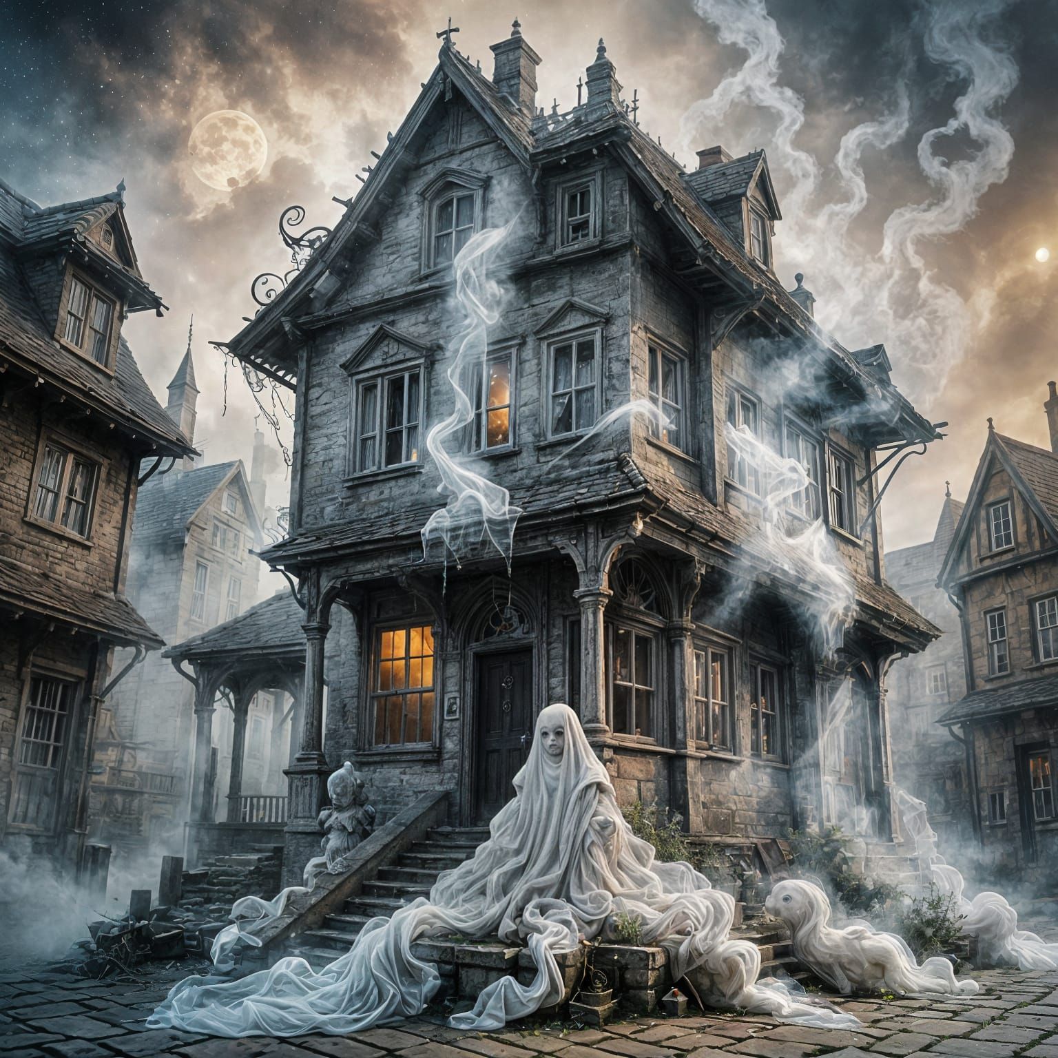 
Haunted House  by @PWC Digital Art