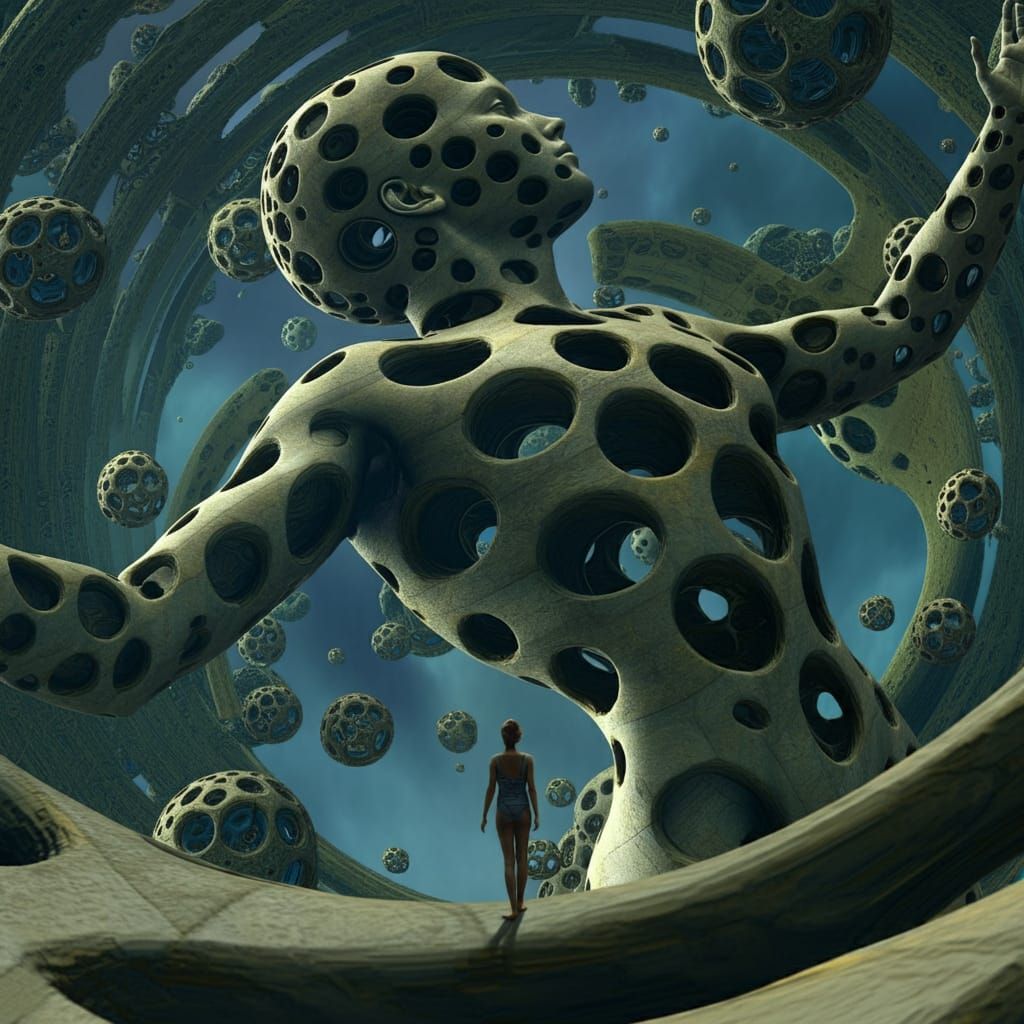 Looking at the hollowed remains of a cosmic deity