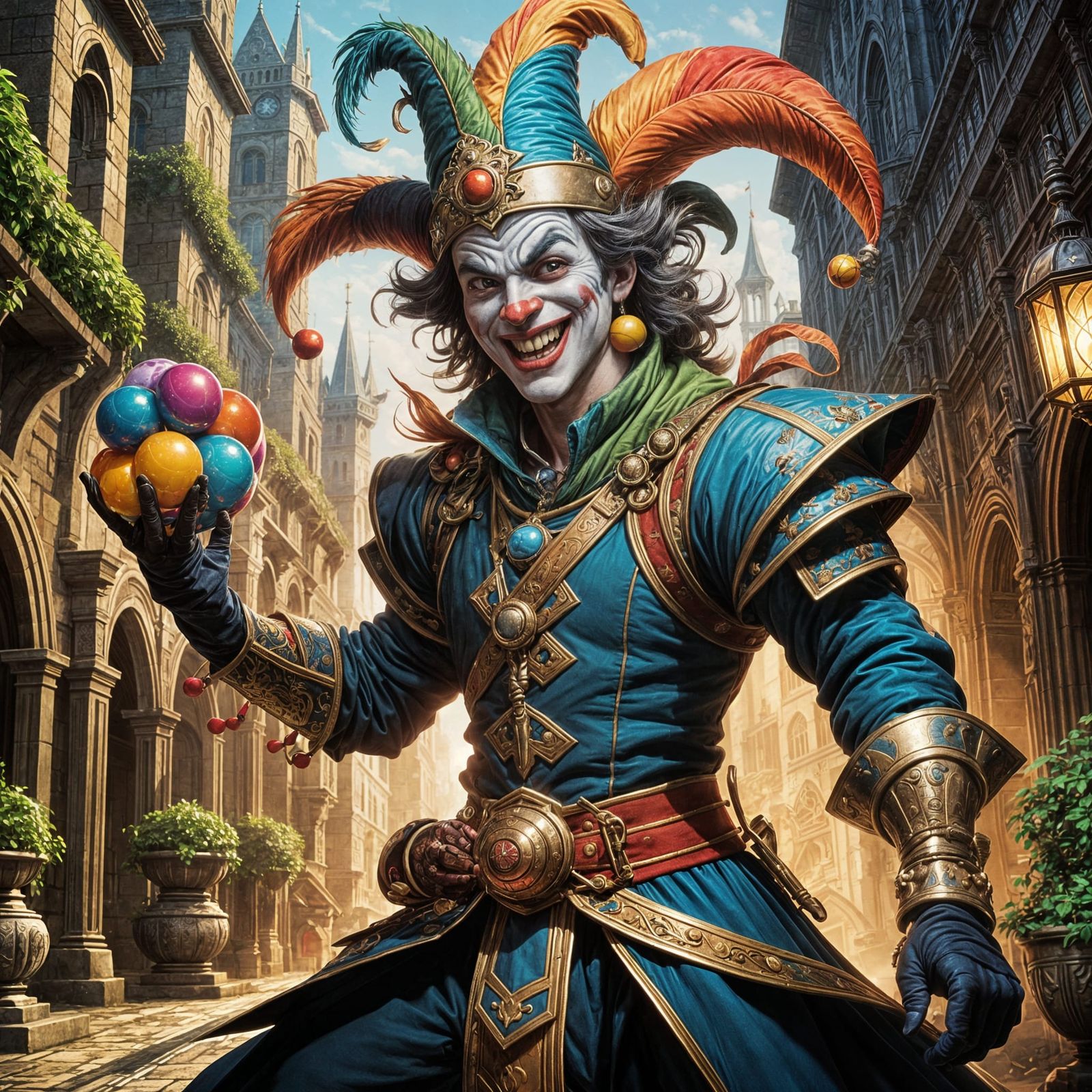 A Mid-Evil Jester, Not Full-Evil  by @William Wallis