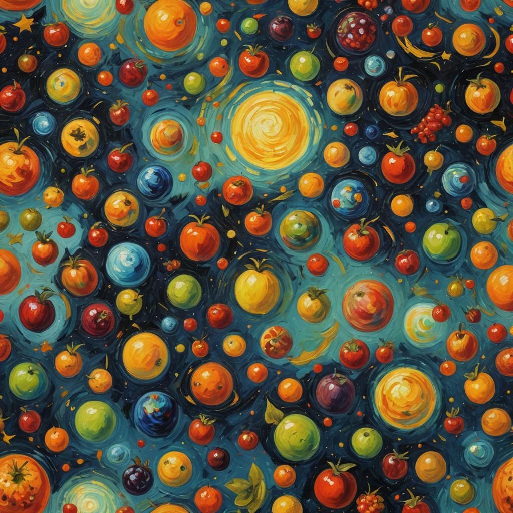 FRUITS IN OUTER SPACE - AI Generated Artwork - NightCafe Creator