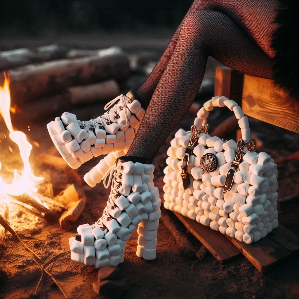 Marshmallow bag and shoes