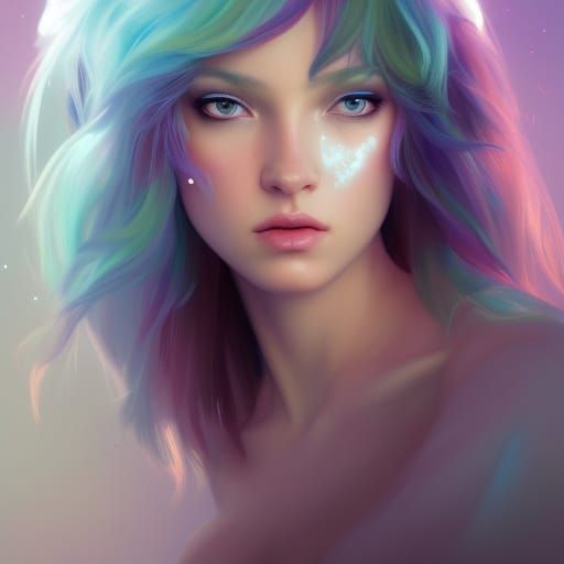 Pastel hair girl