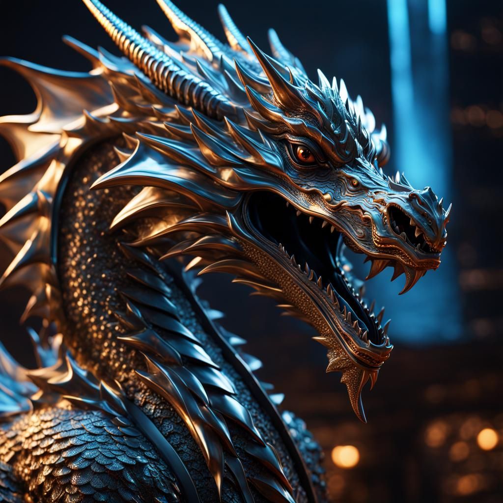 Metal dragon  by @NicoL3AS