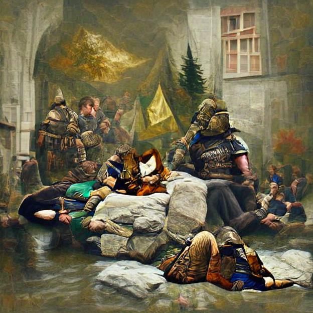 The Stormcloak Rebellion sieges Solitude renaissance paintin...