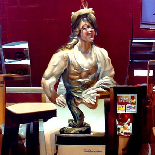 The statue of David at Wendy’s AI Generated Artwork NightCafe Creator