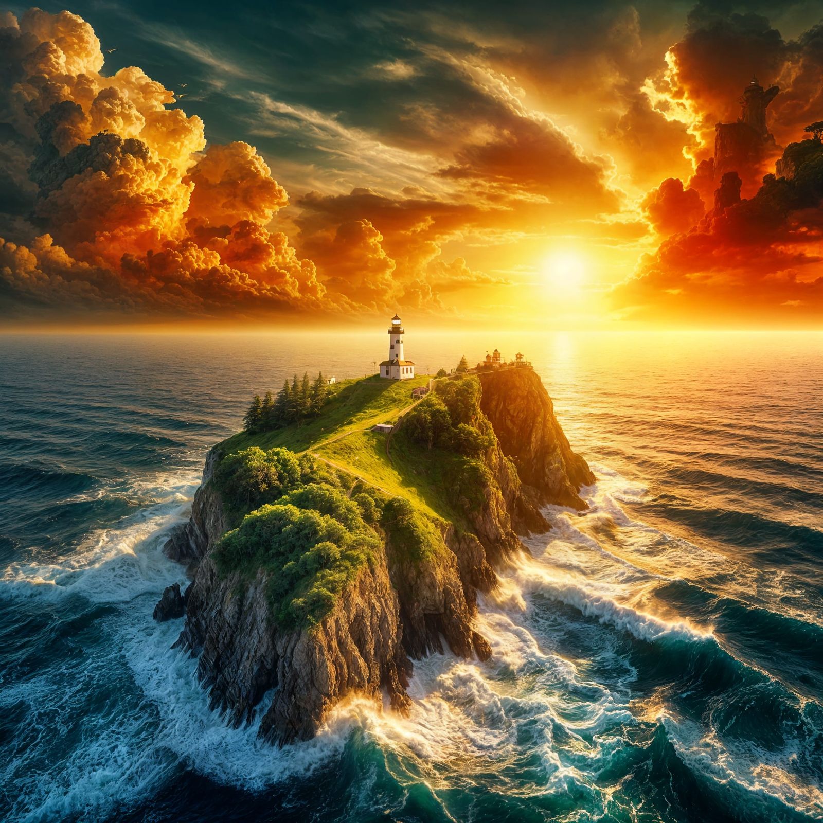 Lighthouse on a hill