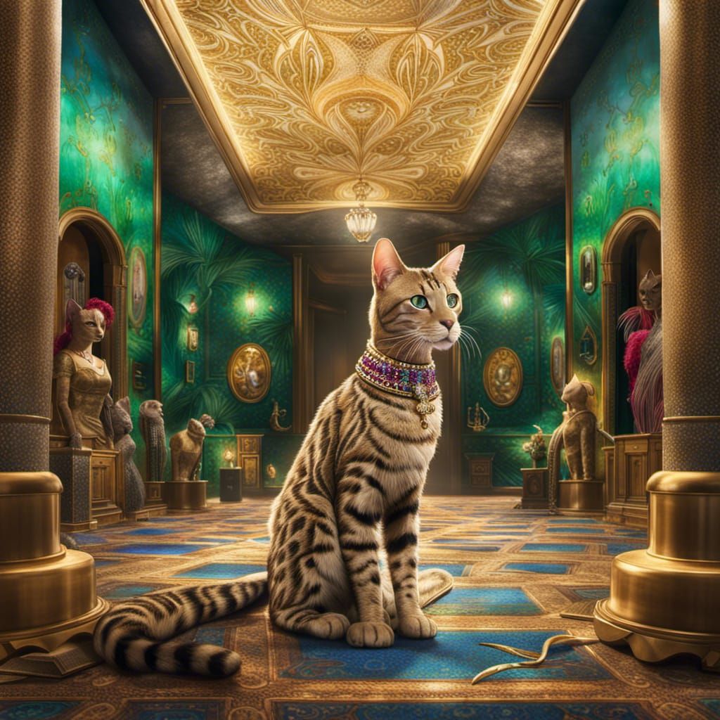 Eqyptian treasure room filled with emeralds, rubies, sapphires