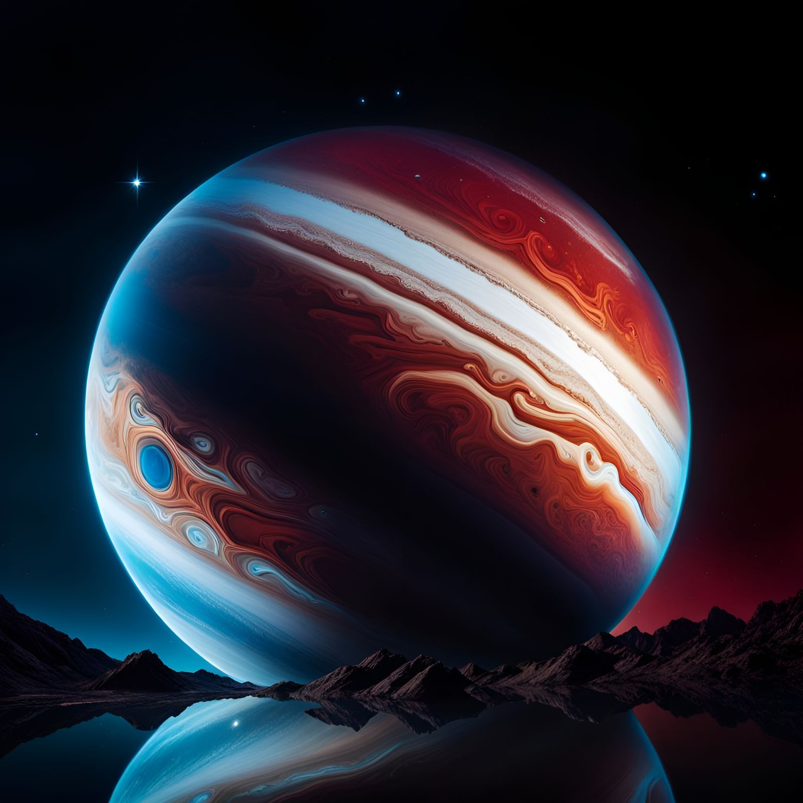 Jupiter rises - AI Generated Artwork - NightCafe Creator