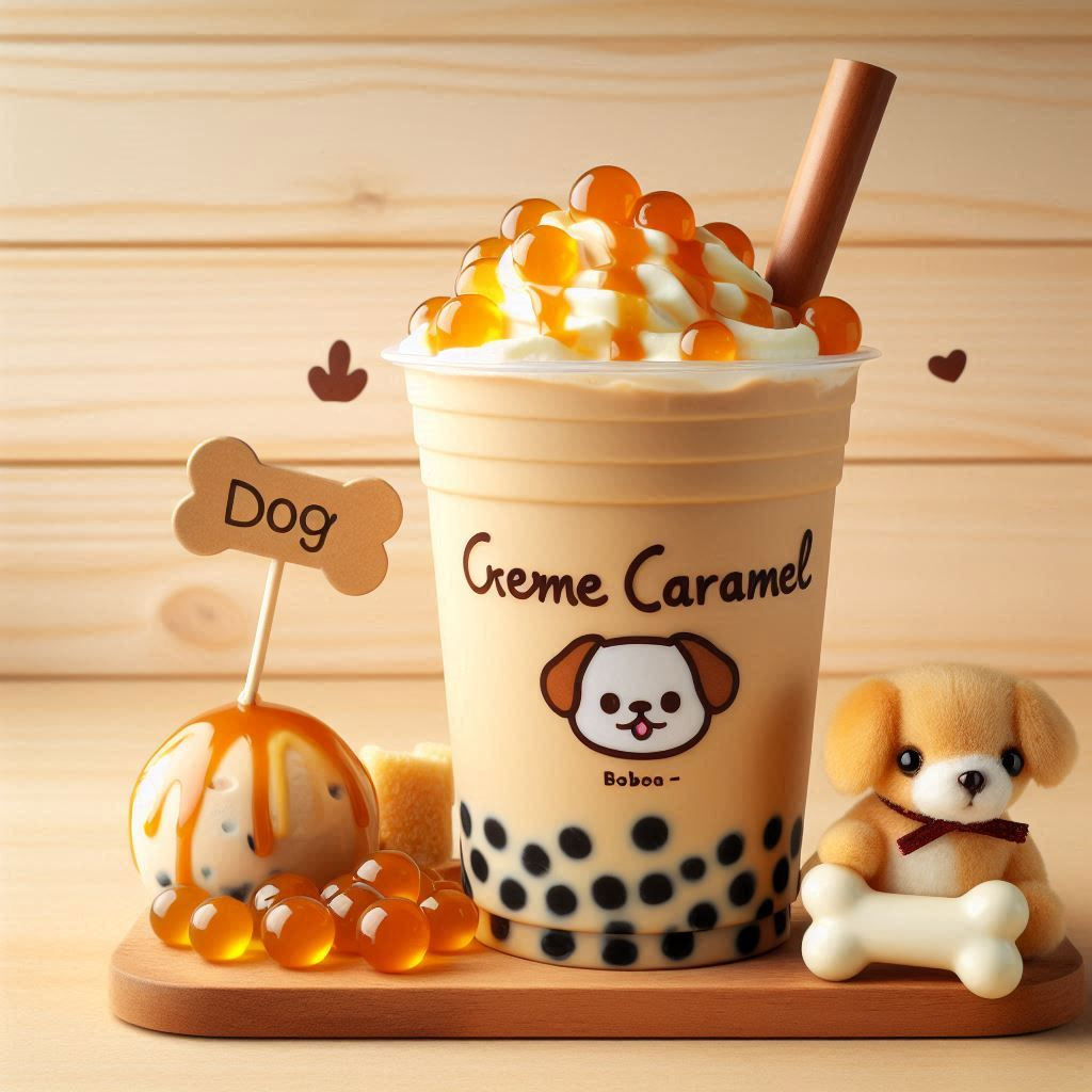 Cute Dog Boba Tea