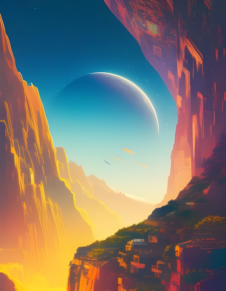 Window to the Galaxy: Detailed Cinematic Art