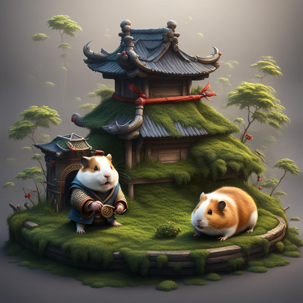 Samurai Hamster weed a lot of Guinea pigs
