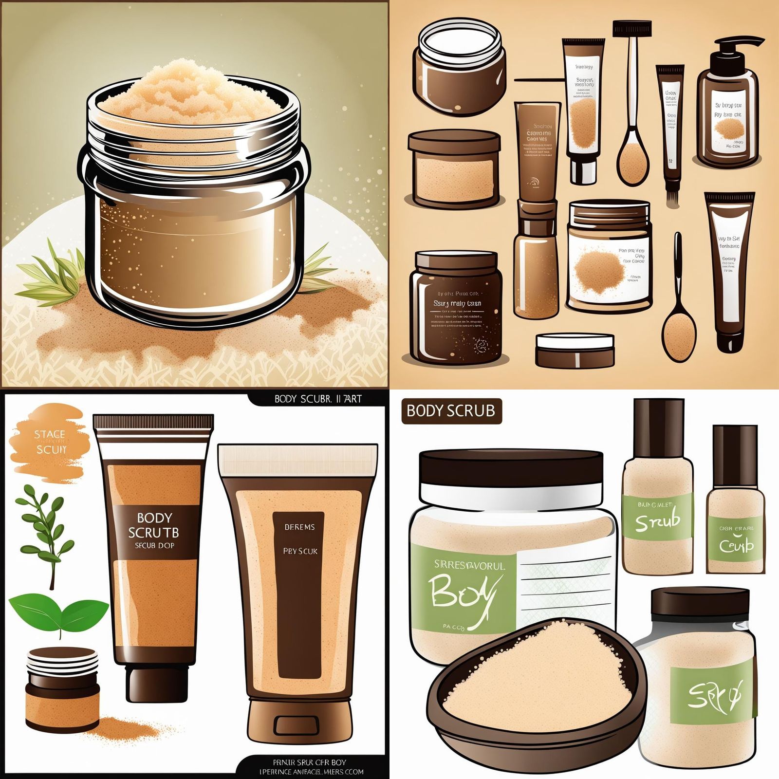 body scrub clip art - AI Generated Artwork - NightCafe Creator