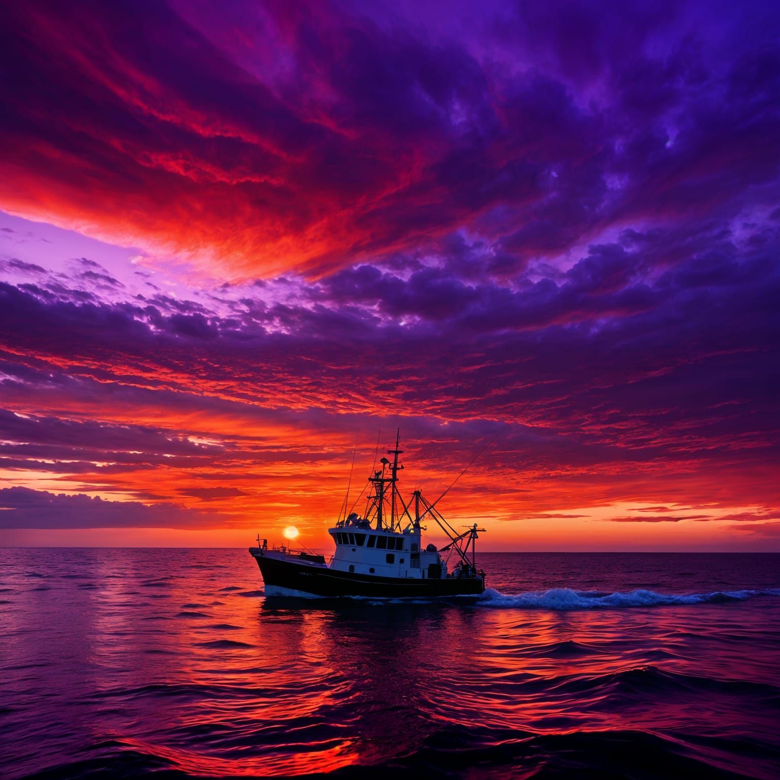 Red sky at night, sailor's delight.   by @Feeling Creative