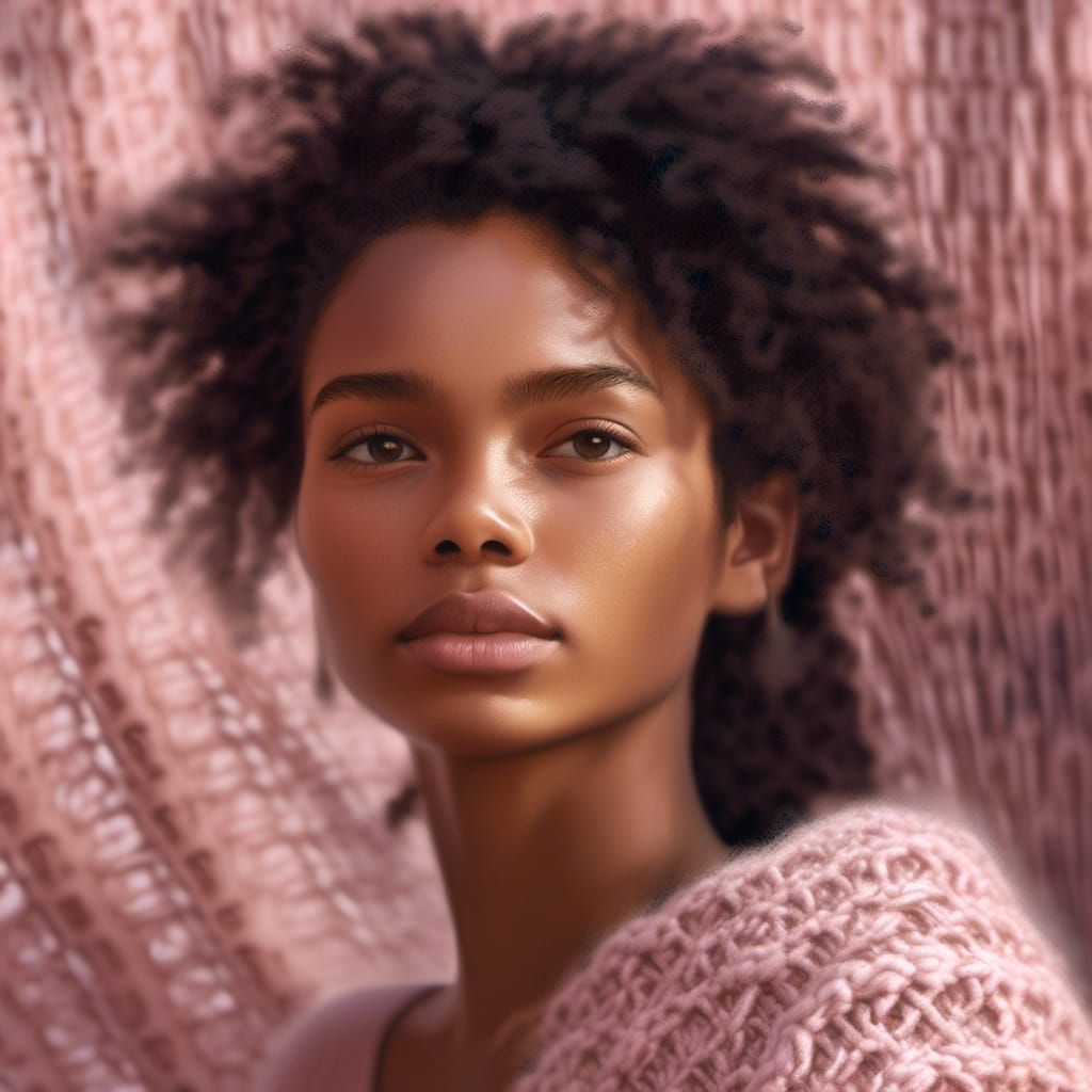 A woman with a gentle expression..