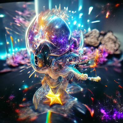 8k resolution holographic astral cosmic illustration mixed m...
